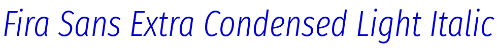 Fira Sans Extra Condensed Light Italic الخط